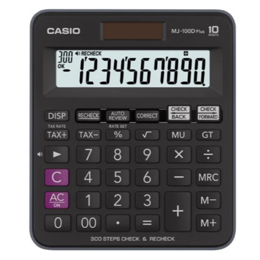 

ORIGINAL Casio Desktop MJ-100D Plus - Kalkulator Meja Check Correct MJ 100 D 10 DIGIT 2 WAY POWER