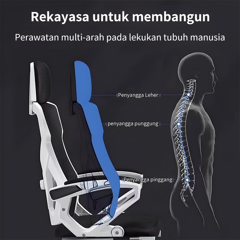kursi ergonomis kursi putar kantor kursi kerja putar Kursi kantor bersandar dengan sandaran kaki