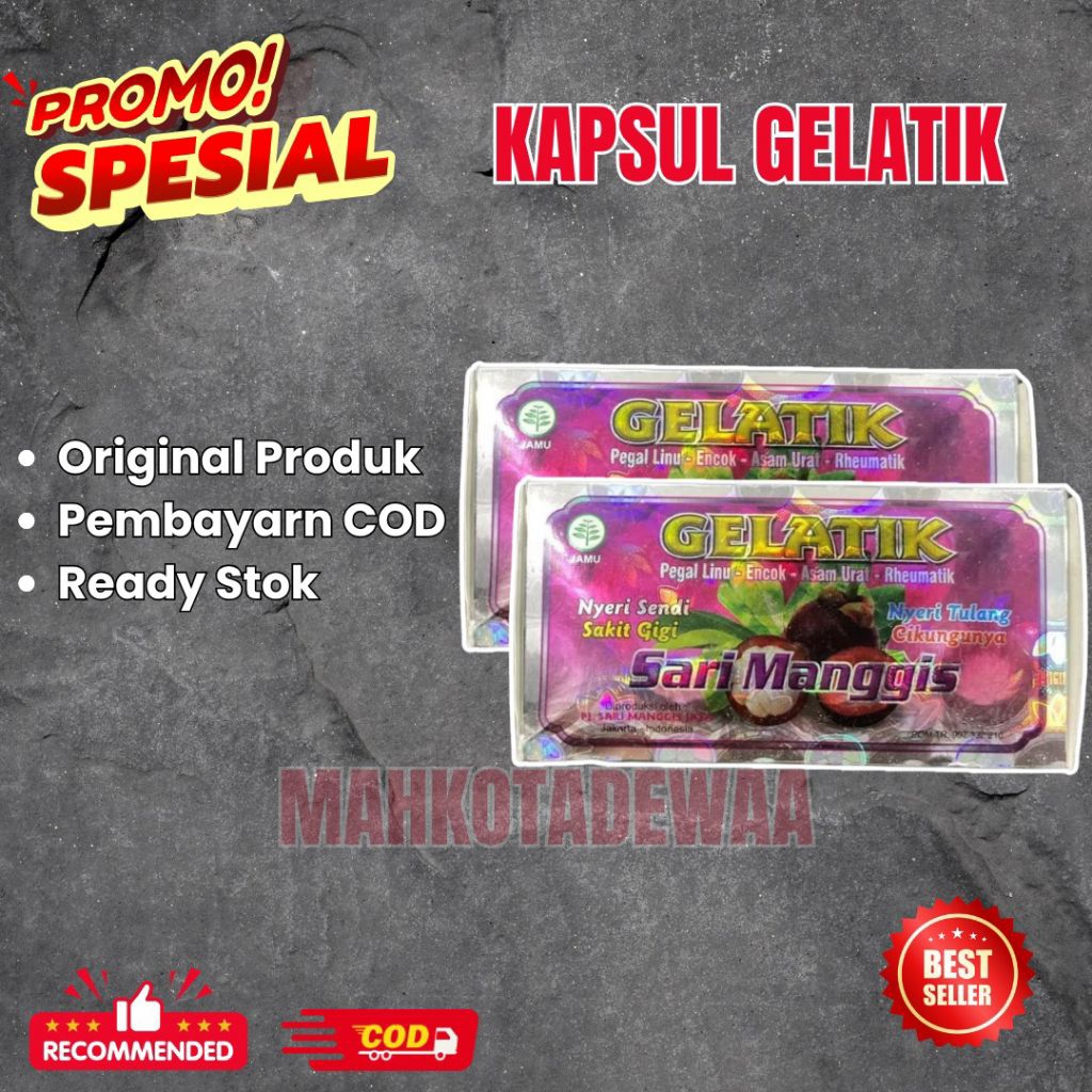 

gelatik sari kulit manggis kapsul nyeri sendi asam urat original 100% asli