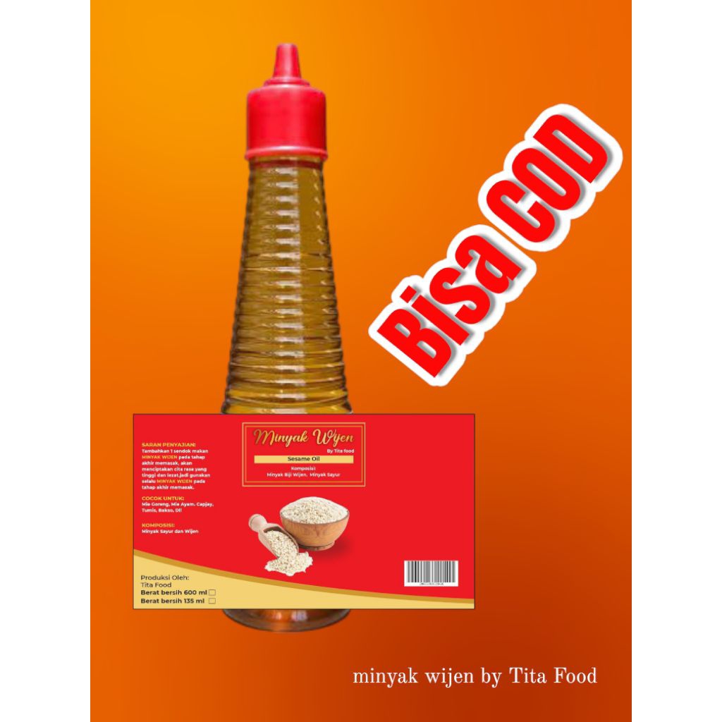 

Minyak Wijen Murni isi 135ml cocok buat dimsum, wonton, mie gacoan, Seblak, nasi goreng dan bakso.