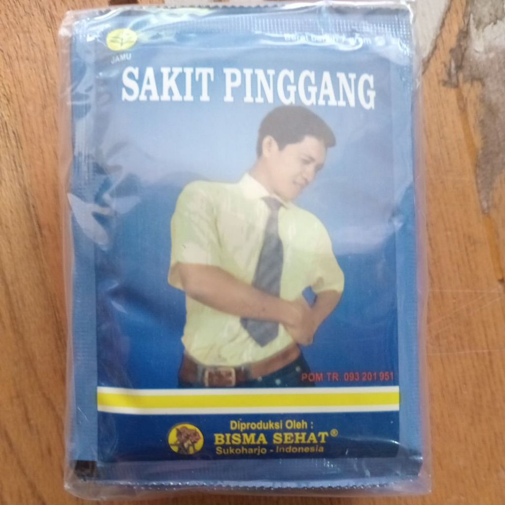 

Jamu Sakit Pinggang bisma kemasan pack isi 10 sachet