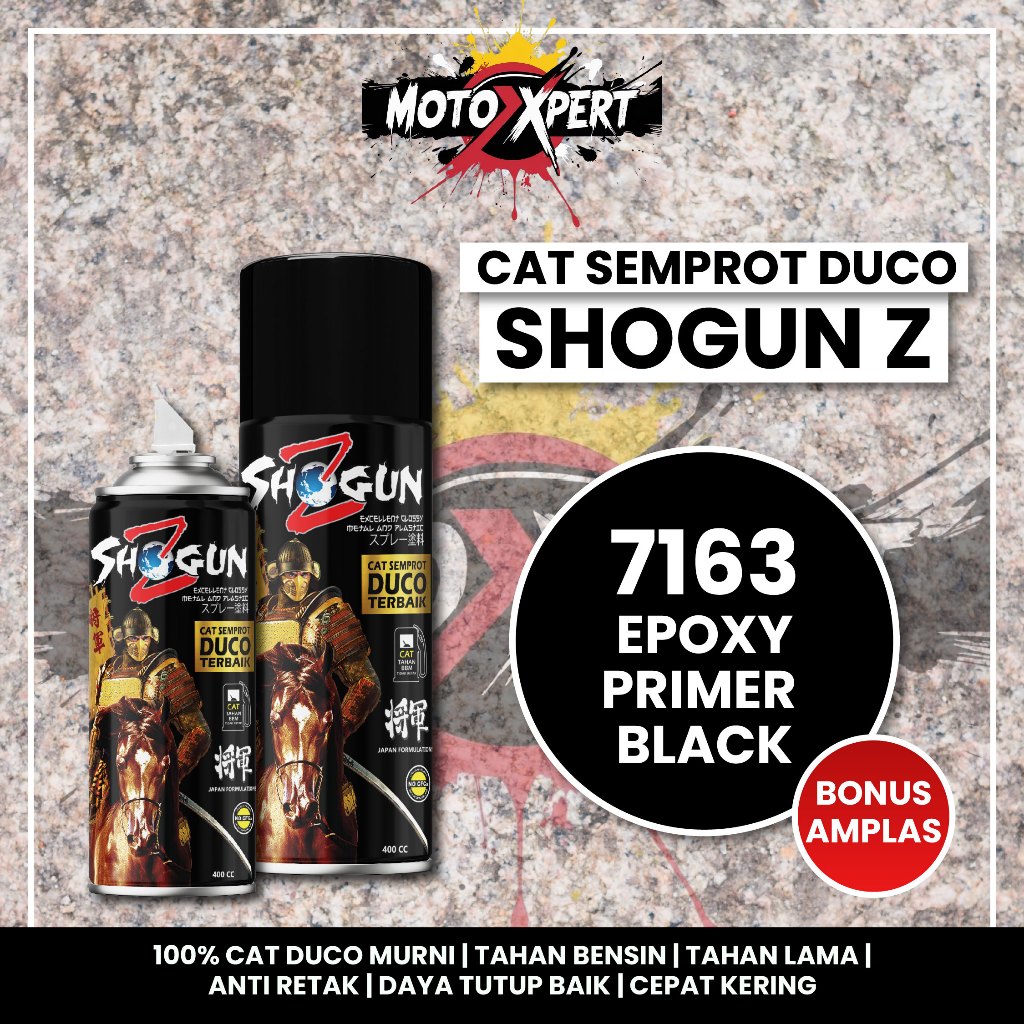 Cat Semprot Duco Shogun Z Epoxy Primer Black 7163 400cc - Poksi Dasaran Standard Pilox Pylox Pilok
