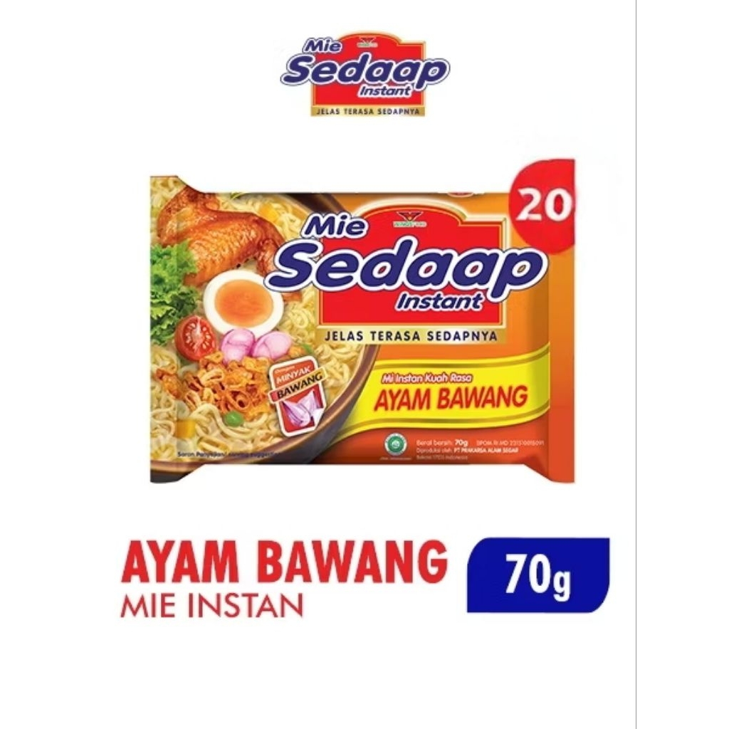 

mie sedaap / mi kuah rasa ayam bawang / mie instan