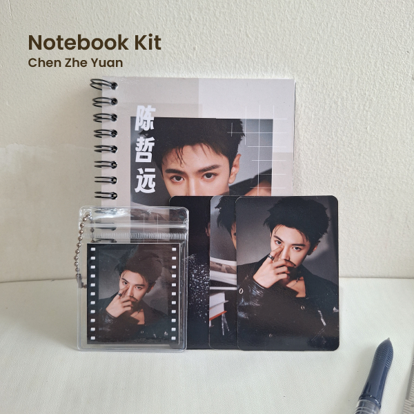 

Fanmade Notebook Kit Chen Zhe Yuan | Set Notebook, Photocard & Gantungan Pouch
