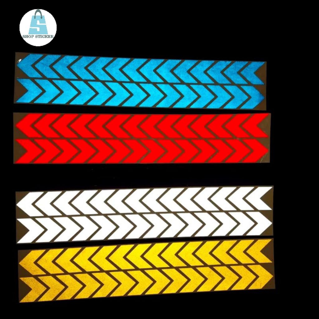 STICKER PANAH GARIS POLISI STICKER BOX MOTOR CUTTING