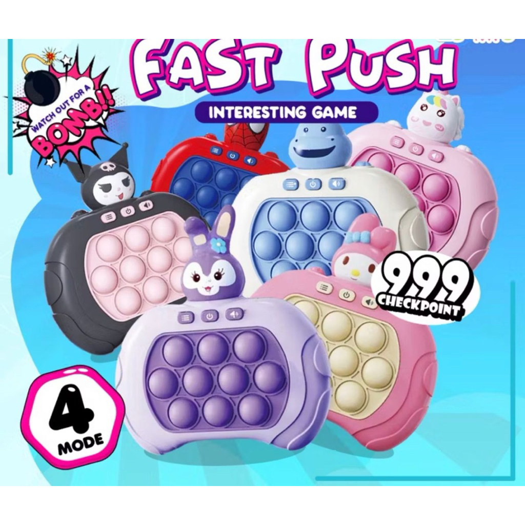Level 999 Pop It Elektrik SANRIO LED Pop it Mesin Game Menghilangkan Stress LED Musik