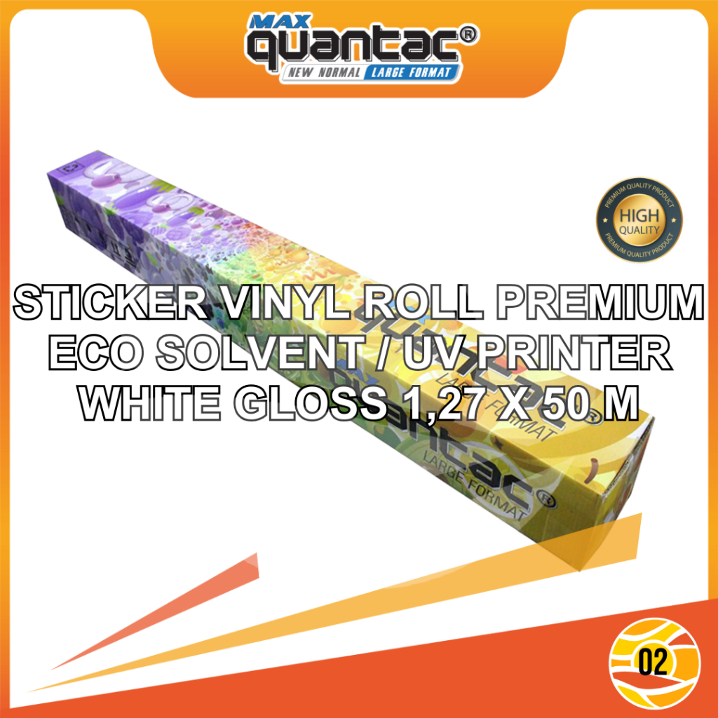 

QUANTAC® Sticker MAX 68WX-A Stiker Vinyl Digital Print Eco Solvent / UV Printing / Latex - Indoor/Outdoor 1.27 m x 50 m - Roll
