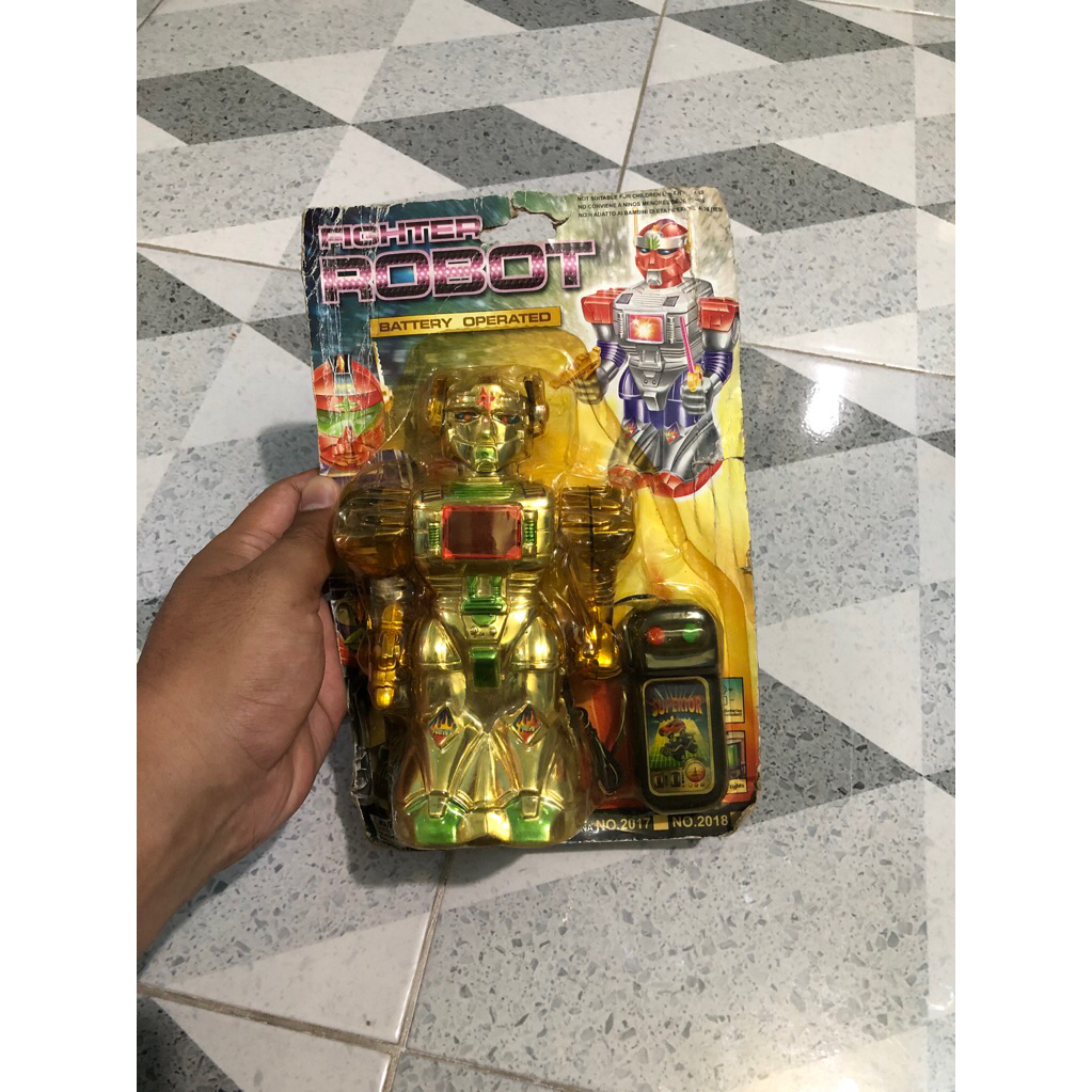 Mainan jadul robot rc kabel 90an