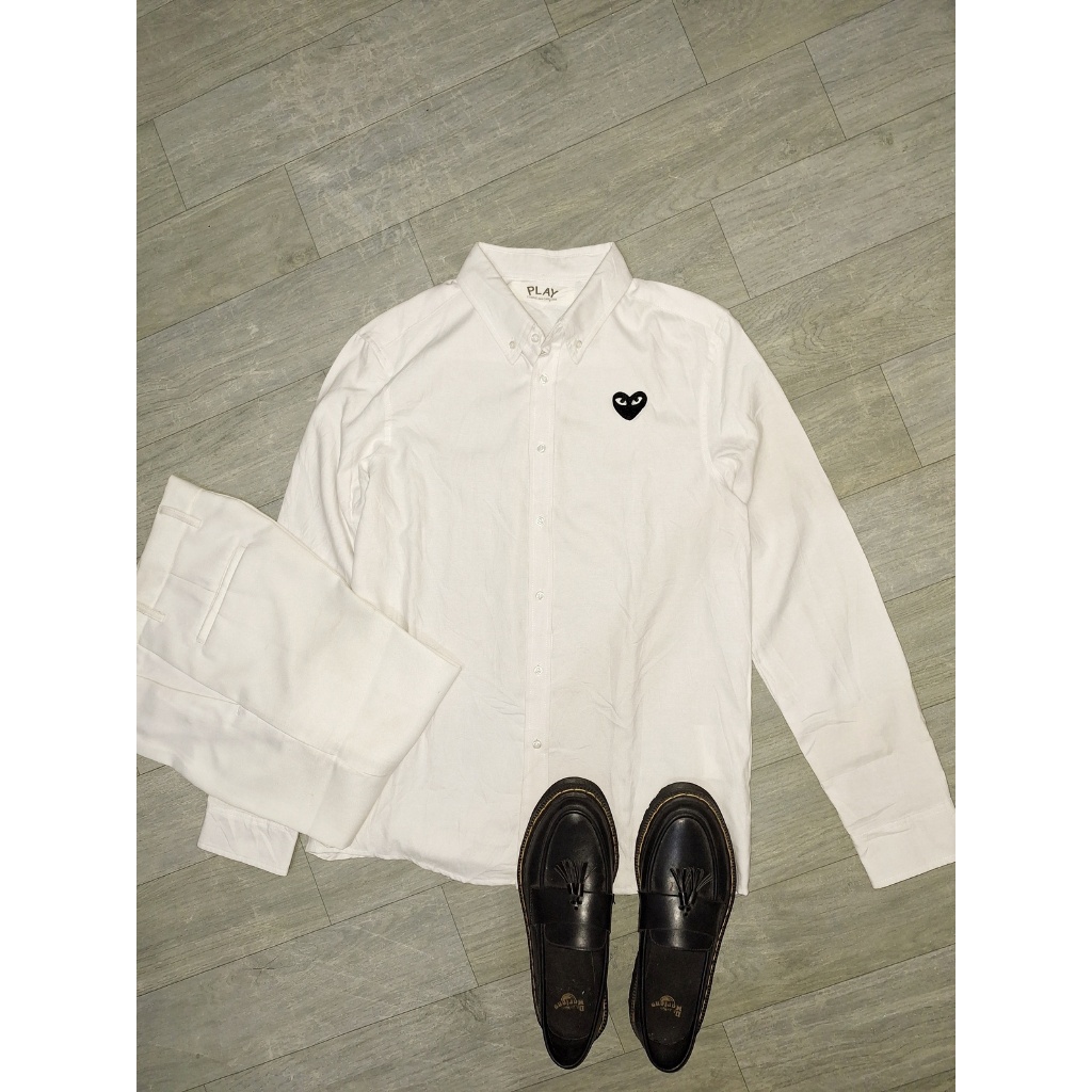 Kemeja Comme des Garcons CDG Play Pria Wanita Cotton Second Original