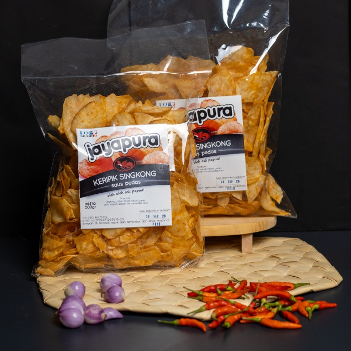 

Keripik Singkong Jayapura Saus Pedas 500 gr