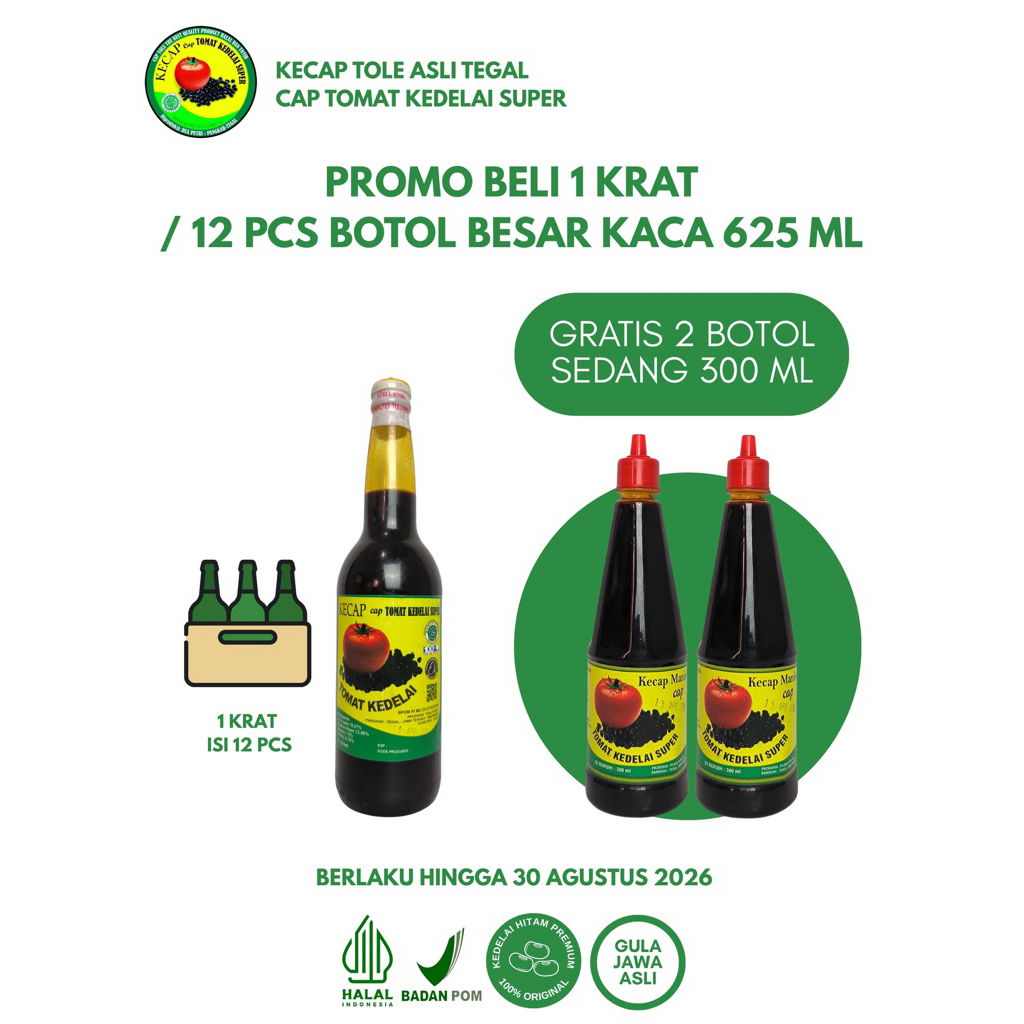 

Promo Kecap Tole Botol besar 625ml