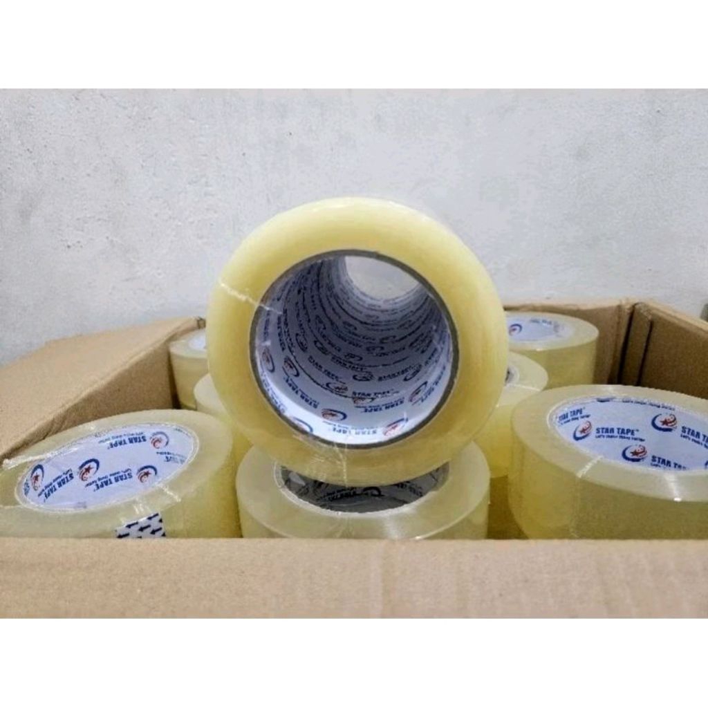 

Lakban 200yard Lakban Bening 200 yard Solasi Bening Tebal (1pc) ukuran 45mm x 200yard