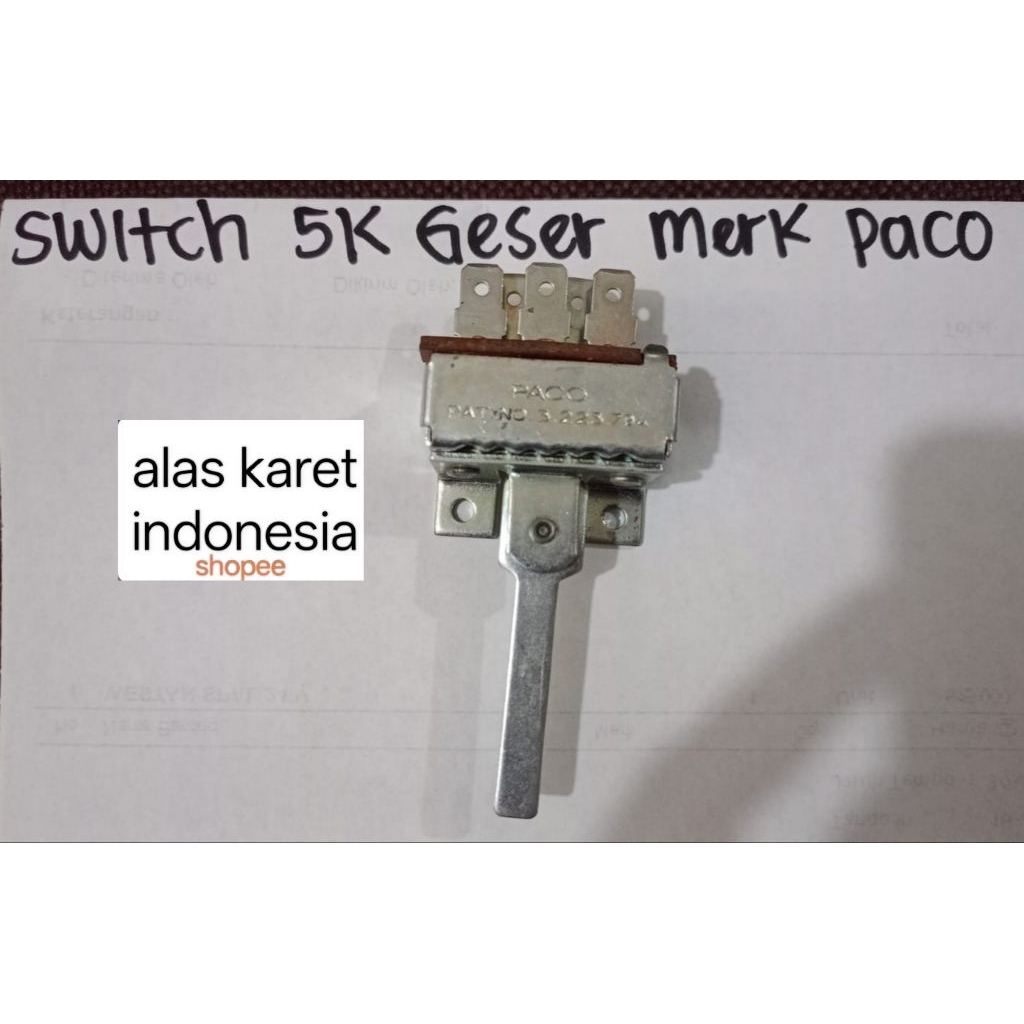 Saklar Geser Universal Switch Ac Mobil 5 Kaki 3 Speed