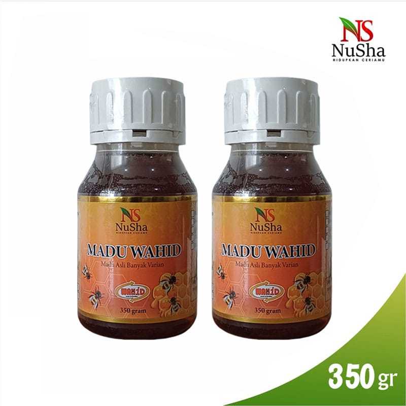 

NUSHA- Paket 2 Botol Madu Wahid Nusha Varian Kelengkeng - Dari Sarang Madu Lebah yang Hidup di Perkebunan Kelengkang- Berat 350 gr