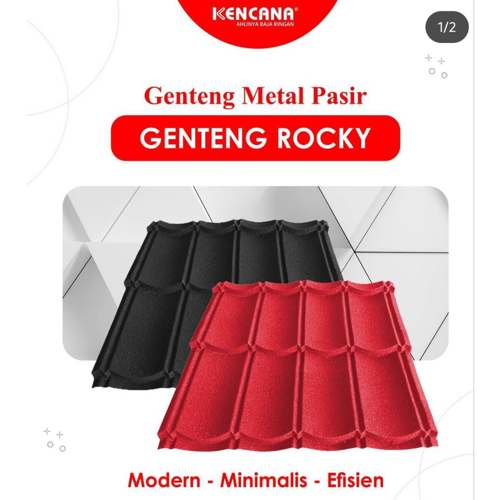 genteng metal pasir rocky KENCANA per lembar 77x80 banyumas