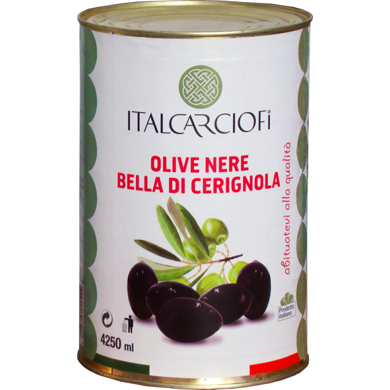 

ITALCARCIOFI Pitted Black Olive – Zaitun Hitam Tanpa Biji