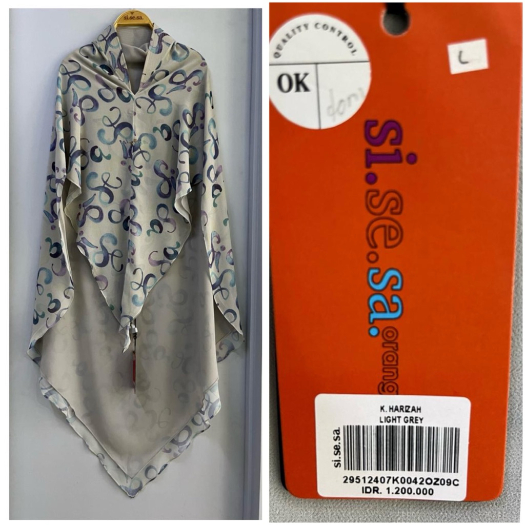 sisesa khimar printing Grey