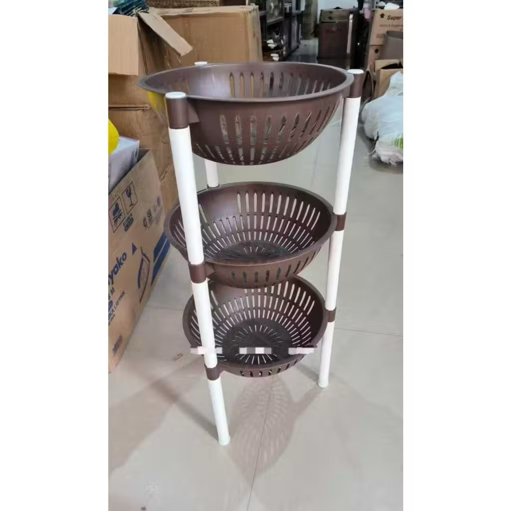 Rak Atlantik serbaguna 3 susun/rak Atlantic bawang bumbu dapur/rak buah plastik buah sayuran