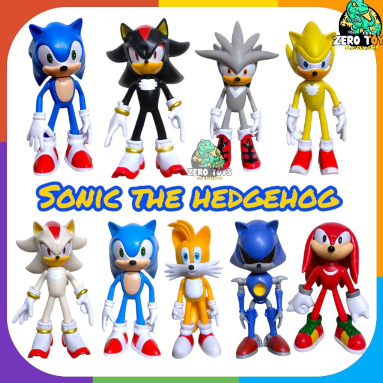 KODE C75I SONIC THE HEDGEHOG Satuan Figure Set besar mainan pajangan topper cake figur super sonic