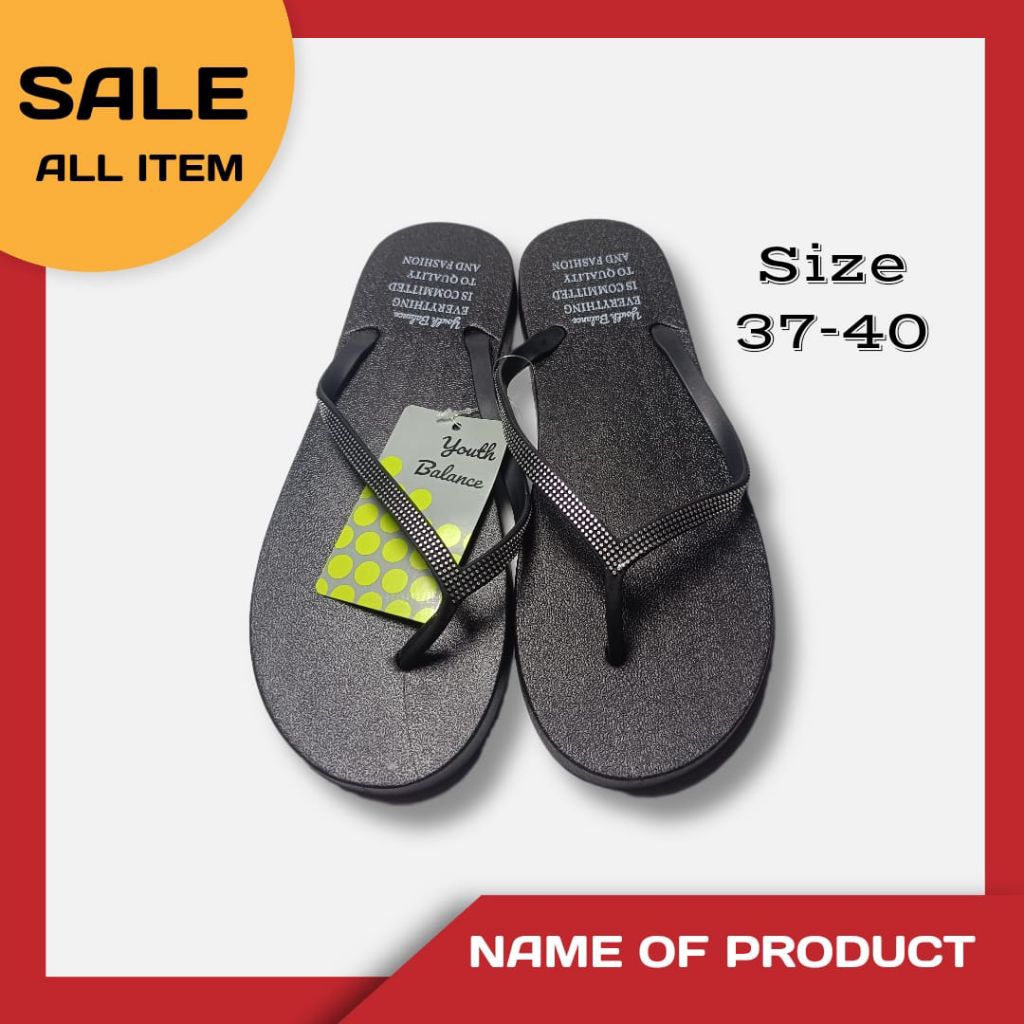 Sandal Jepit Wanita Karet Simple Balance