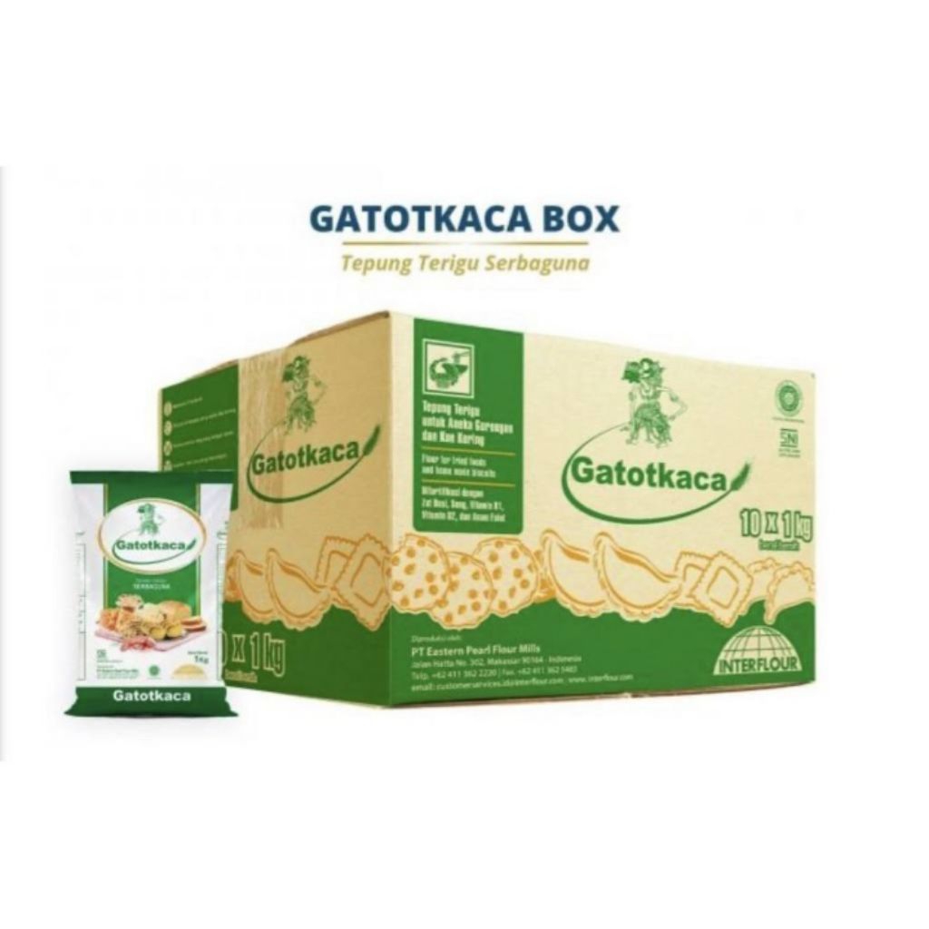 

tepung terigu gatot kaca uk 1 kg 1 dus isi 10 pcs harga termurah