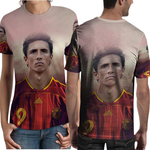 Kaos Fernando Torres Tshirt Fullprint Unisex Casual Bahan Polyester Jersey [PO 3 HARI]