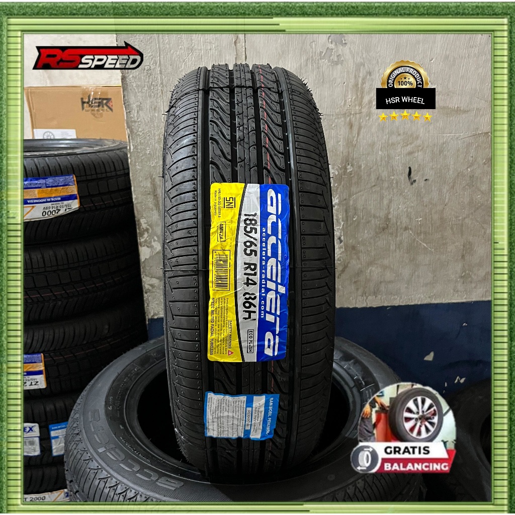 Ban Mobil Tubles Ring 14 Ukuran 185/65 R14 Merek Accelera Ecoplush Ban Luar R 14