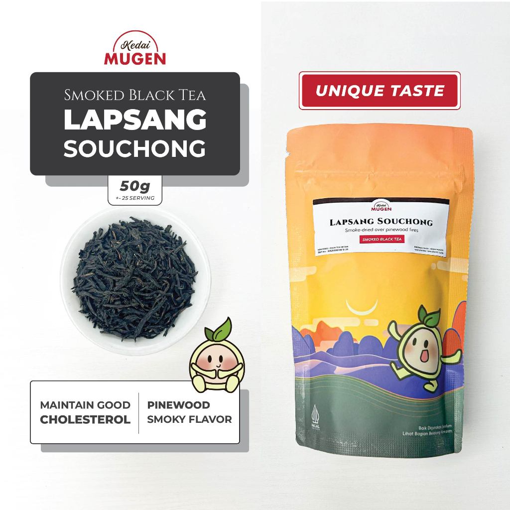 

Kedai Mugen - Lapsang Souchong Chinese Smoked Black Tea / Teh Hitam Cina Panggang 50 gram