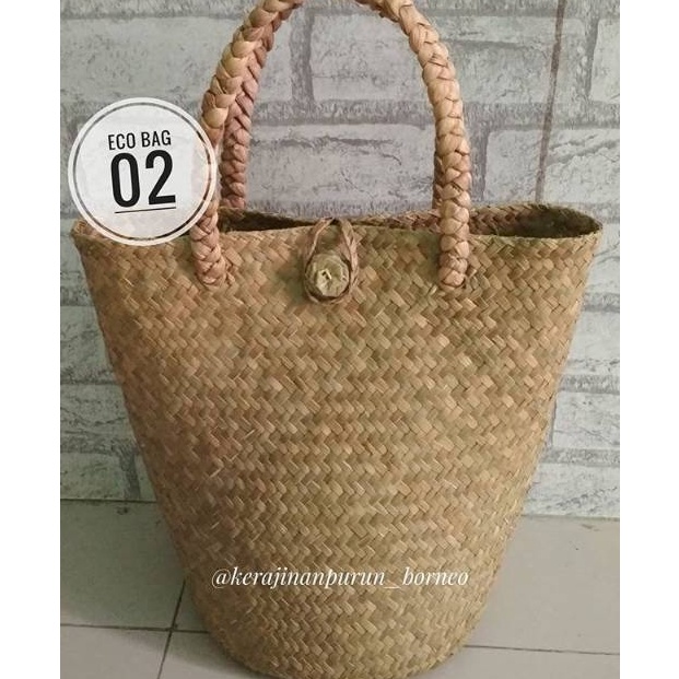 KODE J88V Tas Anyam Purun oval