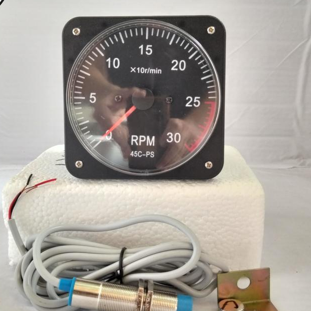 Analog Pointer Tachometer Marine rpm 0 - 300 45C Tachometer Kapal