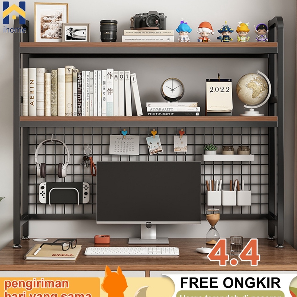KODE O64Q IH Rak Desktop Storage Rak Meja Stationery Rak Buku Desktop Rak Polaroid Rak Organizer Des