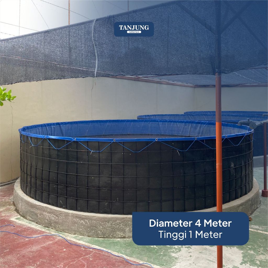 Kolam Terpal Bulat Fullset Diameter 4 tinggi 1 merk orchid kolam terpal d4 Fullset