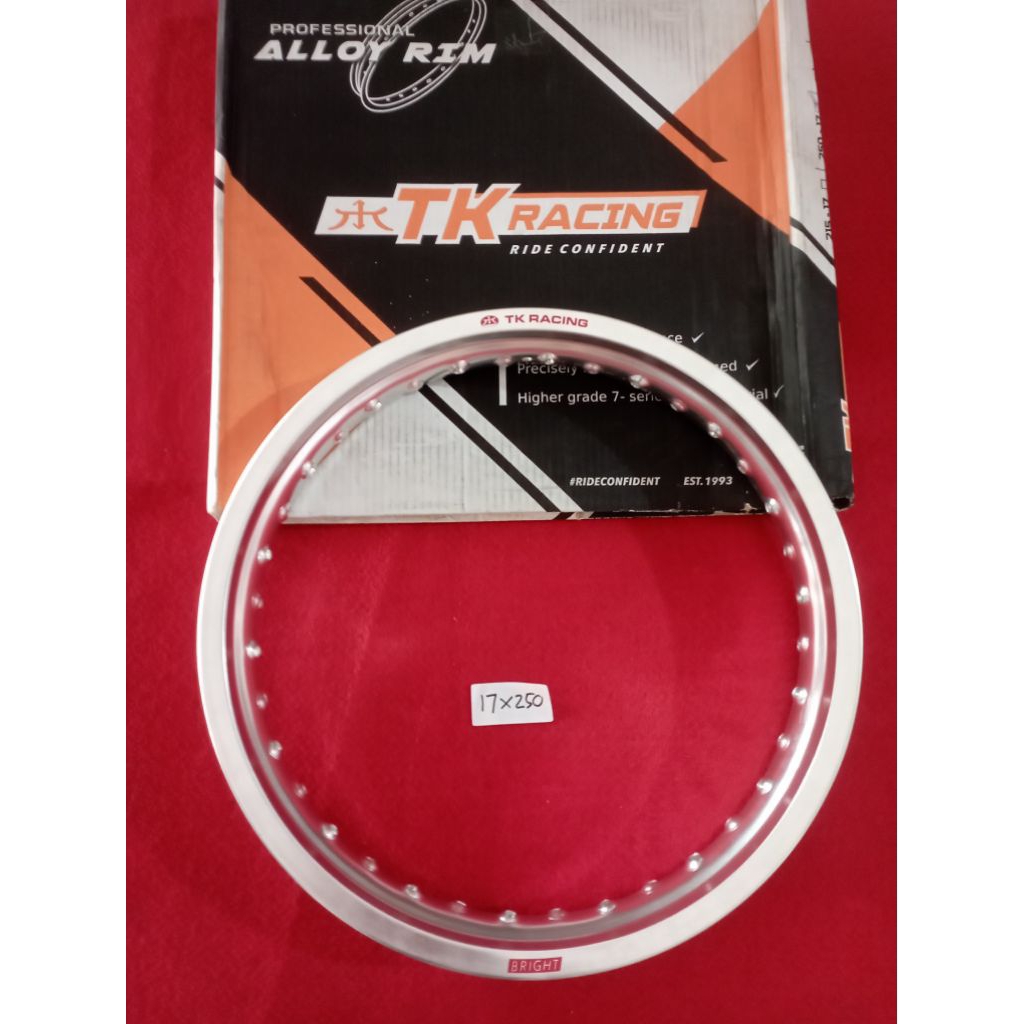 Lingkar TK 17 250 Silver 36hole Velg Jari jari Veleg motor Original TK Racing