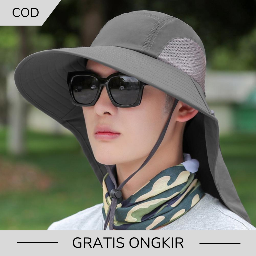 Topi Anti Matahari / TOPI BUCKET RIMBA / Topi Hiking / Topi Gunung / Topi Bundar Pria