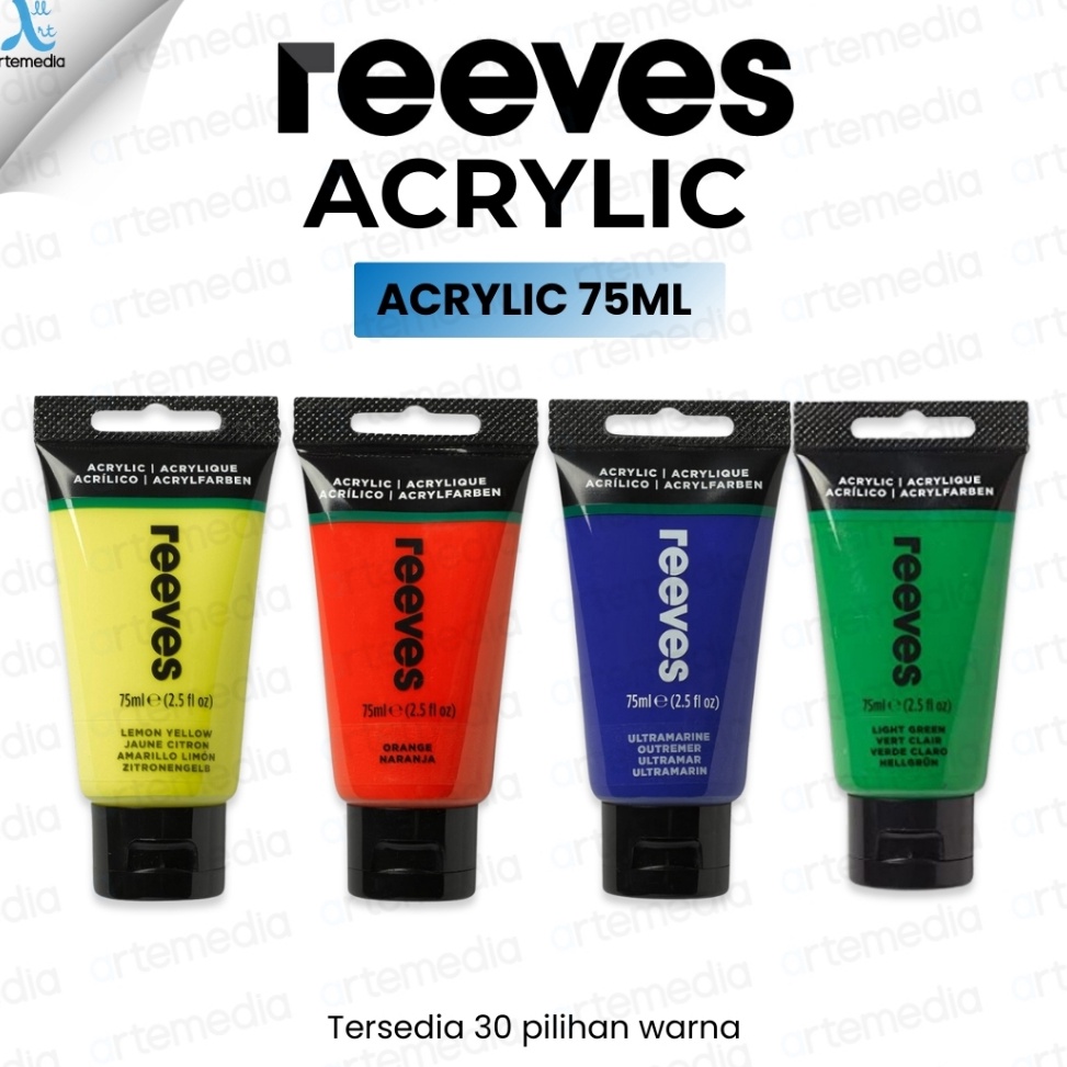 

KODE M94C Reeves Acrylic Artists 75ml Acrylic Color Paint Cat Akrilik