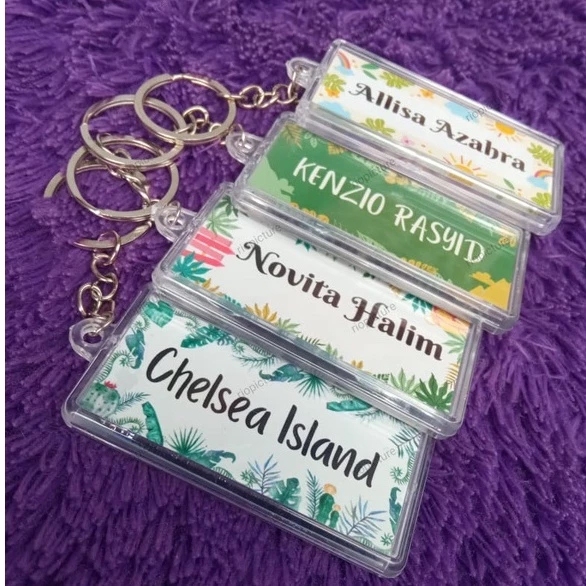 Gantungan Kunci Akrilik Custom Nama / Gantungan Kunci Akrilik Custom