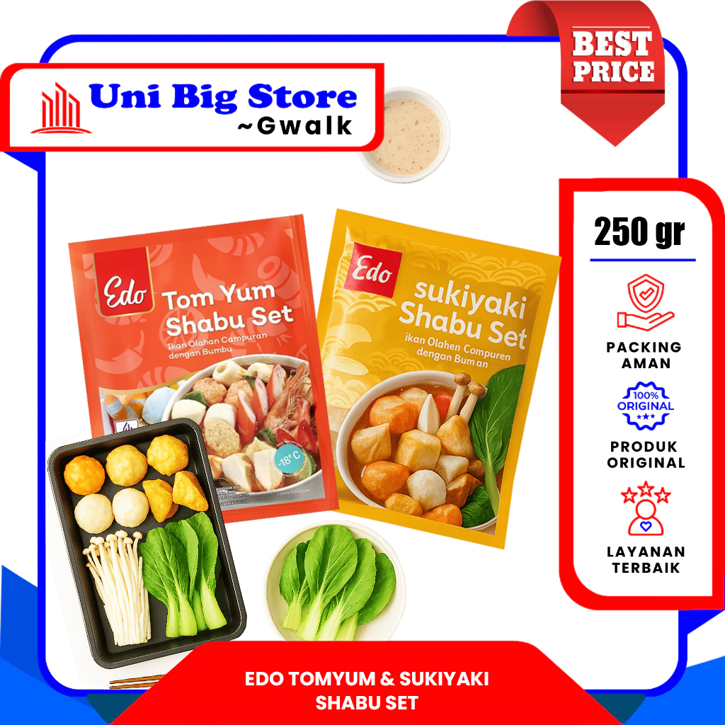 

EDO TOM YUM & SUKIYAKI SHABU SET 250 gr