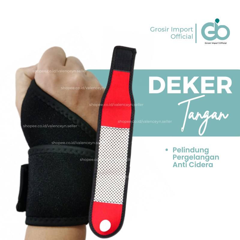 Deker Wristband Strap Pelindung Pergelangan Tangan Jempol Jari Gym Sarung Dekker Decker Wrist Bandag