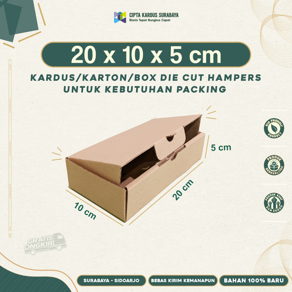 

Kardus Die Cut 20x10x5 | Box Hampers | Karton Packing