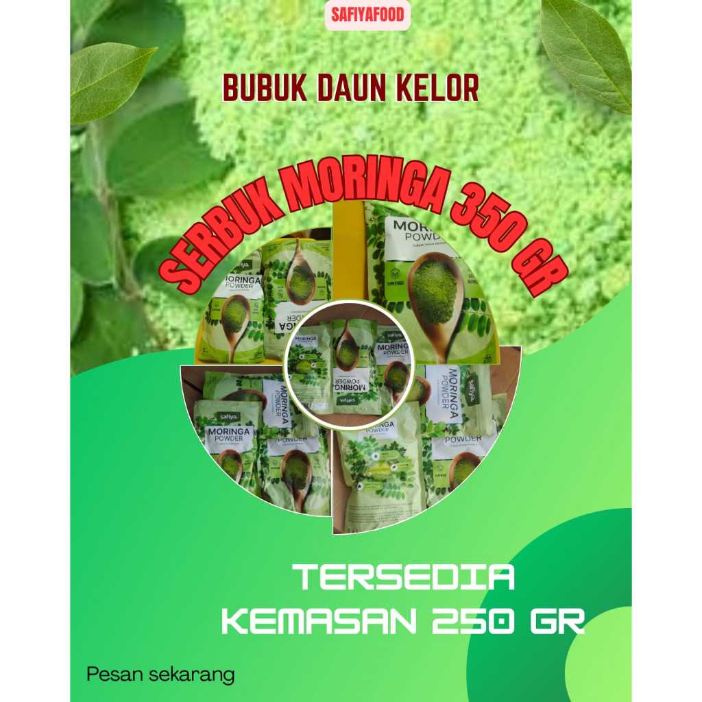 

Safiya Daun Kelor Bubuk Original 350gram | Safiya Moringa Kelor Bubuk Original 350gram