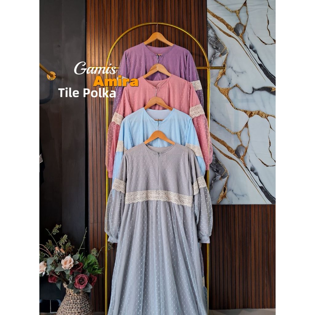 GAMIS TILE POLKADOT MIX RENDA || GAMIS AMIRA TILE POLKA