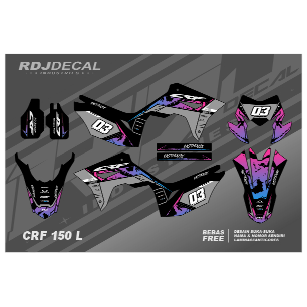 DECAL STIKER CRF 150 L (003) DEKAL STICKER FULLBODY 2017 2018 2019 2020 2021 2022 2023 2024 2025 202