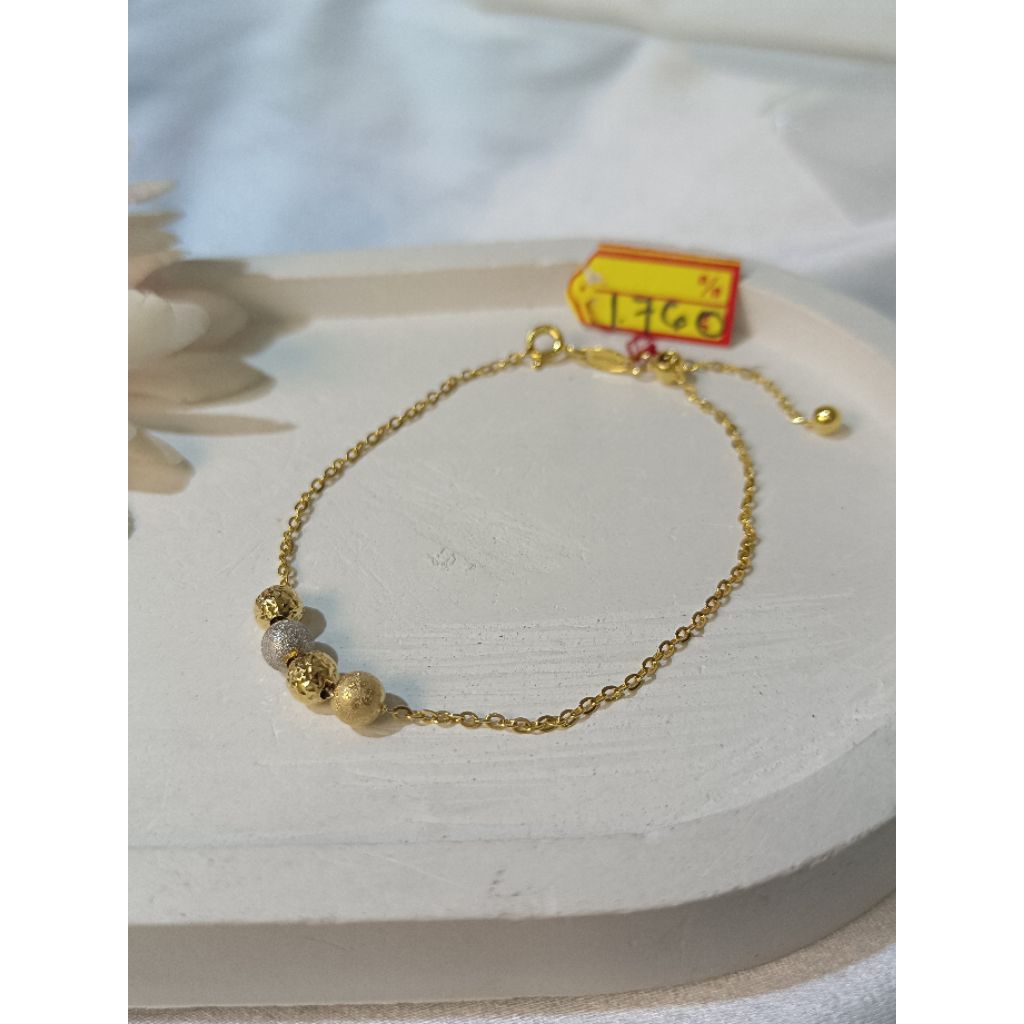 Gelang Emas Model Serut Variasi Bola UBS 8K