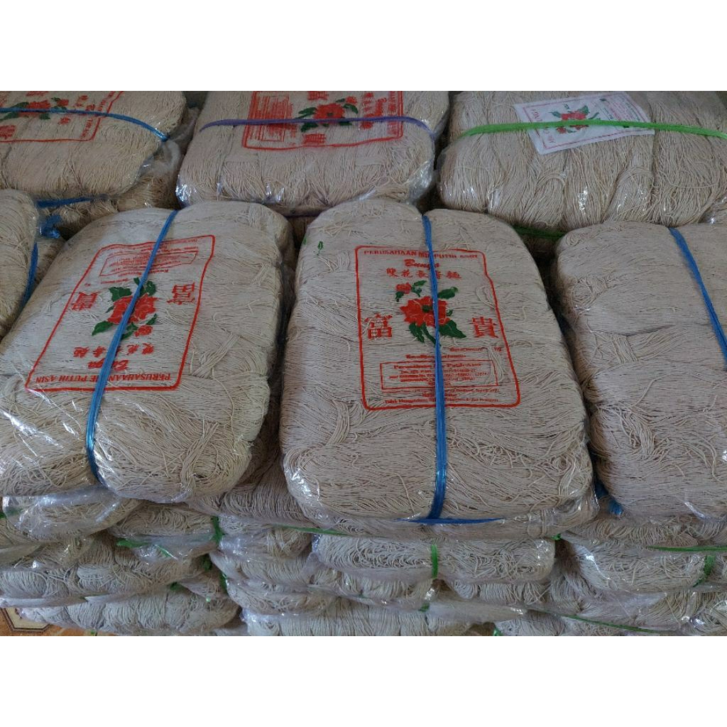 

Mie Asin Cap Kembang Dua 1 ikat (+-550g) / Misua Singkawang / Mie Soa