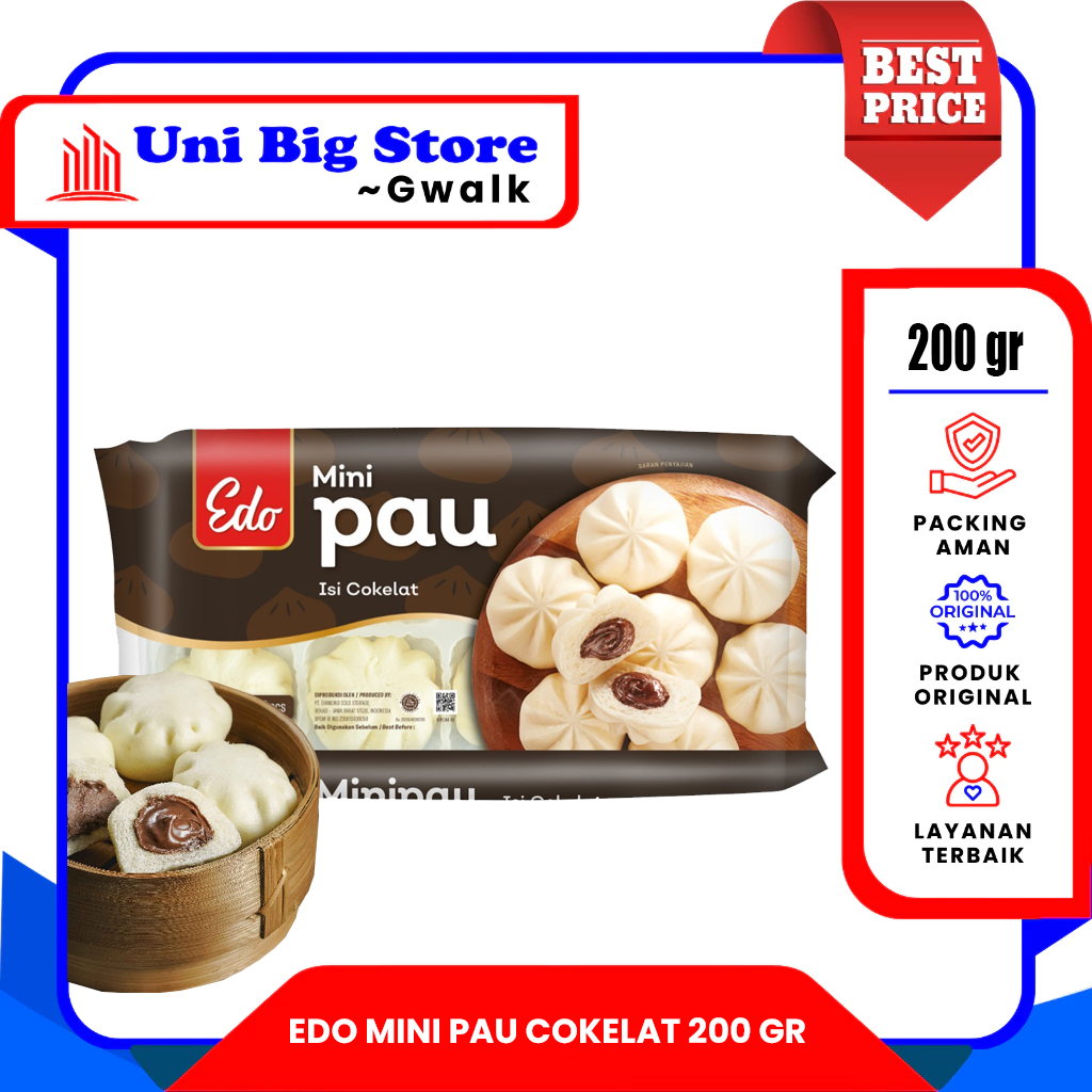 

EDO MINI PAU CHOCOLATE FROZEN ROTI PAO COKLAT BEKU - 200 gr