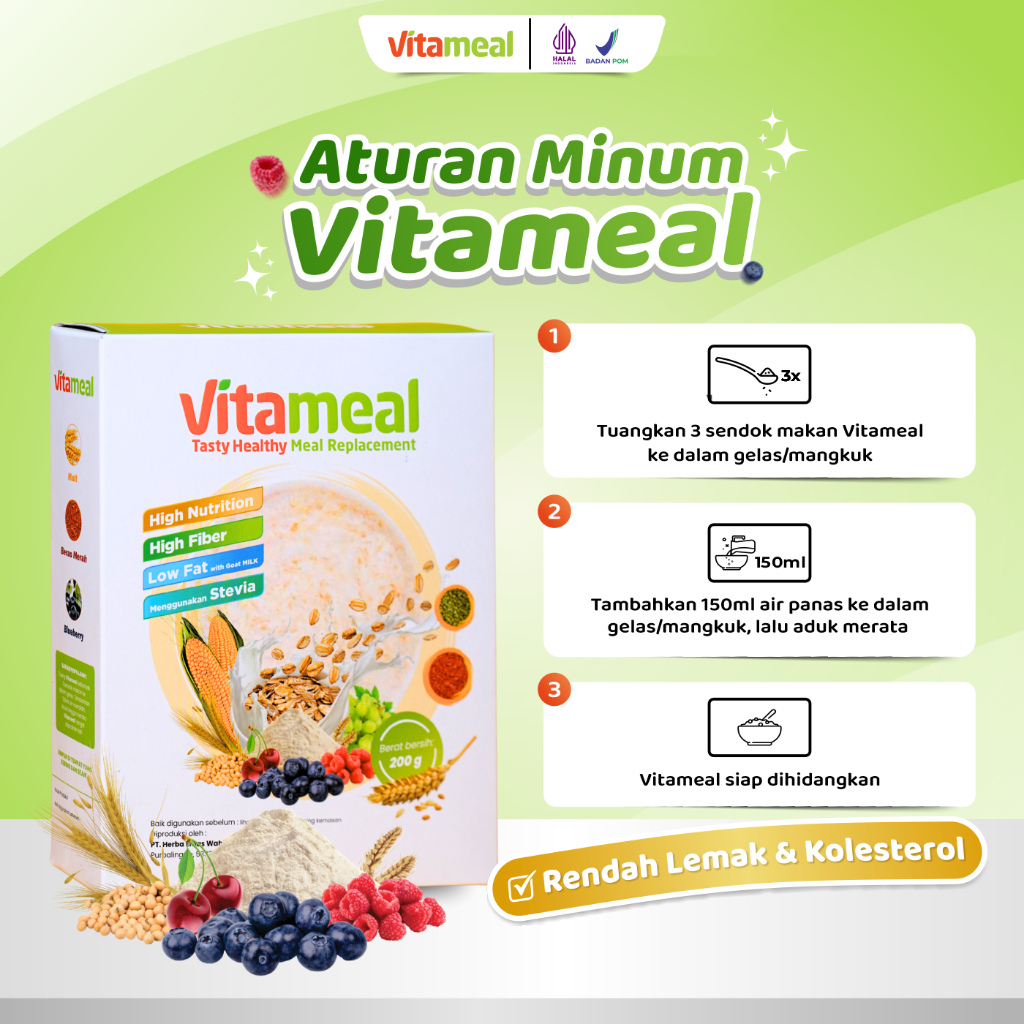 

RB VITAMEAL Sereal Alami Multigrain Penurun Gula Darah Tinggi Obat Diabetes Kolesterol Menurunkan