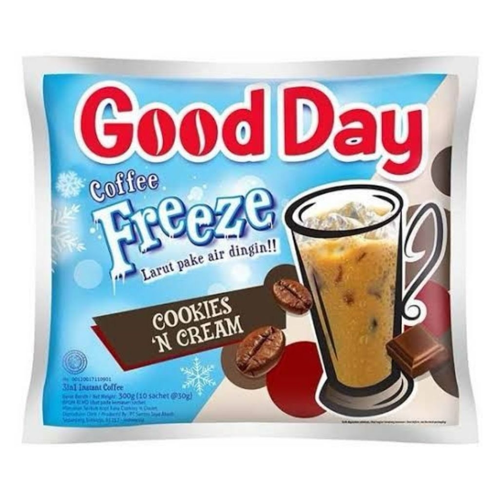 

Good Day Coffee Freeze Cookies 'N Cream Isi 10 Sachet