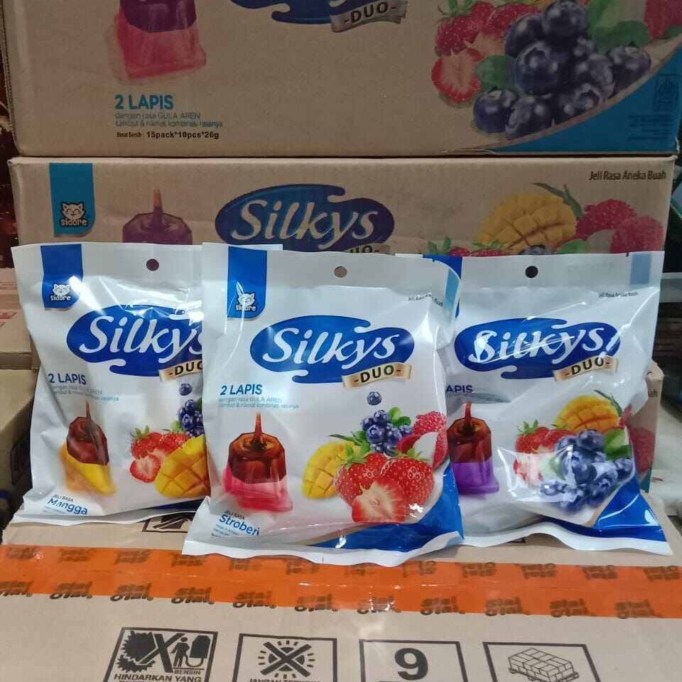 

SILKYS PUDDING DUO 30pcs (3pack) MIX RASA STRAWBERRY MANGGA ANGGUR