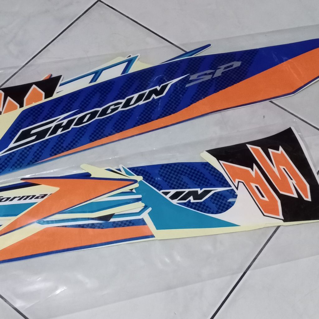 lis body/ striping / stiker suzuki shogun FL 125 sp new biru putih kualitas bagus