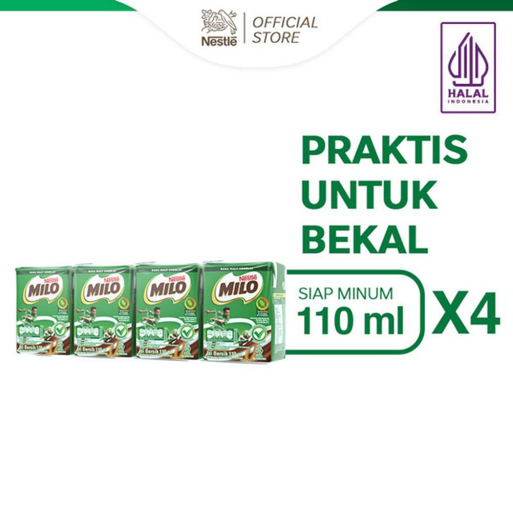

Milo Activ-Go Uht Susu Cokelat 4x110ml